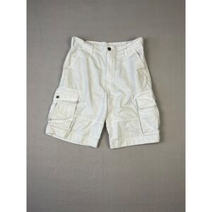 Levis Cargo Shorts Mens 34 White Baggy Loose Fit Utility Pockets  12" Inseam